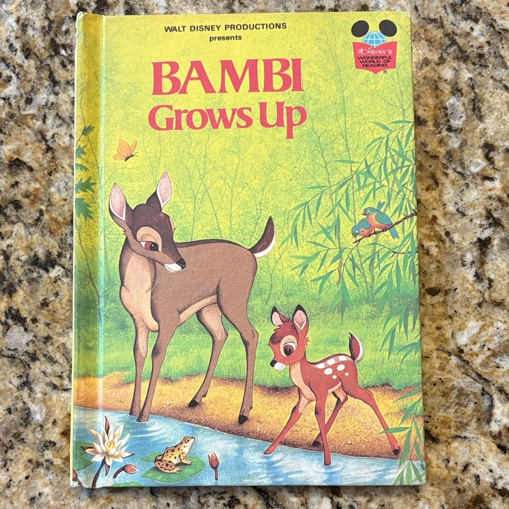 5 for $35- Disney Bambi Grows Up Book with Green and Red Cover